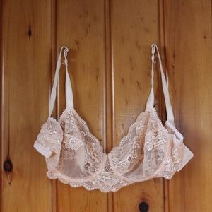 Classy Blush Lace Made in Canada Wired Unlined Bra